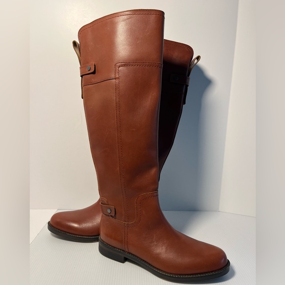 Franco Sarto Genuine Leather Upper Knee-High Boots US sz 6 Color: Cognac - Picture 13 of 14